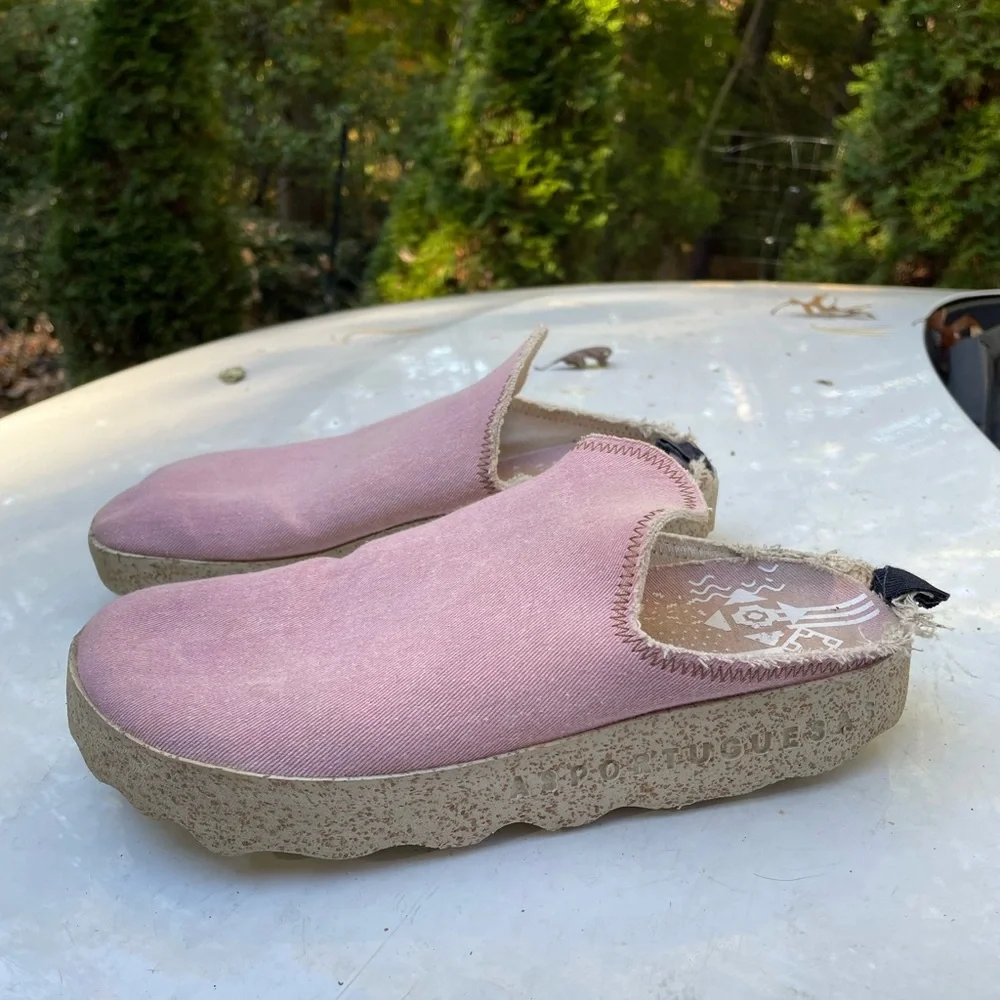 Asportguesas By Fly London Pink Slip On Mules Size 40 9-9.5 - Picture 2 of 12